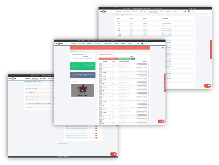 Webeins Userinterface